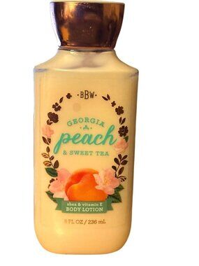 Bath & Body Works Georgia Peach Sweet Tea Shea Vitamin E Body Lotion 8 Fl Oz Ret